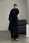 BASERANGE Tagus wool coat BAS-COTAP-WO-WI23-SHENLAN Dark blue
